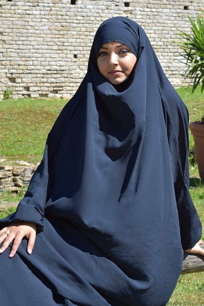  Jilbab  sarouel navy  blue 39 90  Muslim Shop Abayas 