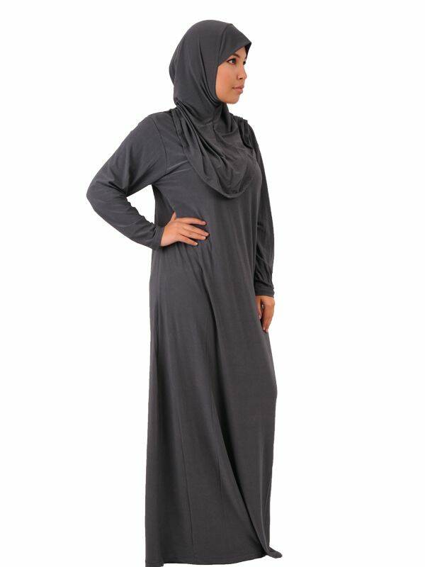 Abaya pour la Prière 1 pièce avec Hijab attaché