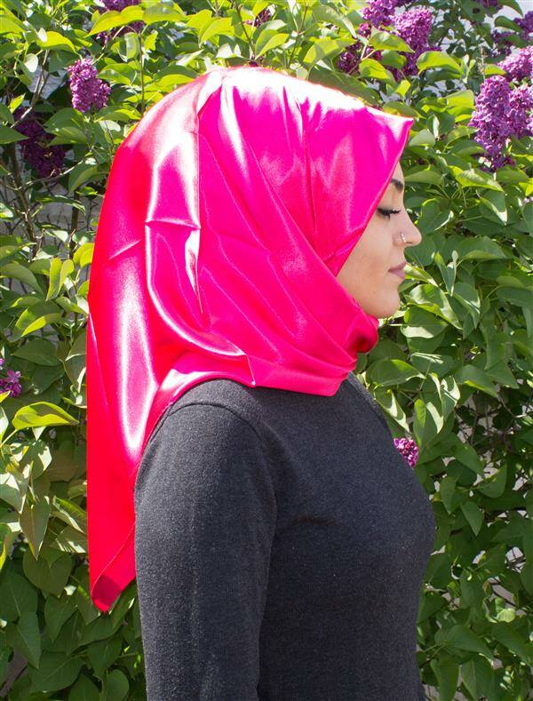 Satin Headscarf Hijab Deeppink 15 29 Muslim Shop Abayas F